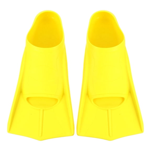 Masteelf 1 Pair of Comfortable Floating Silicone Swim Training Fins Flippers for Kids and Adults (Yellow)