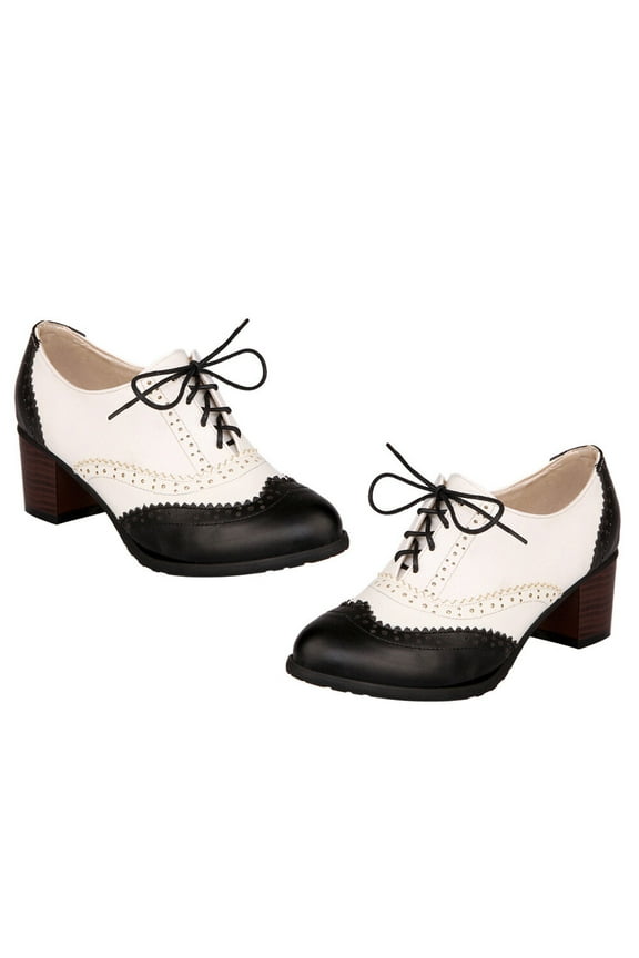 1 Pair of Creative Lacing Shoes Delicate Shoes Women Chunky Heel Shoes for Lady