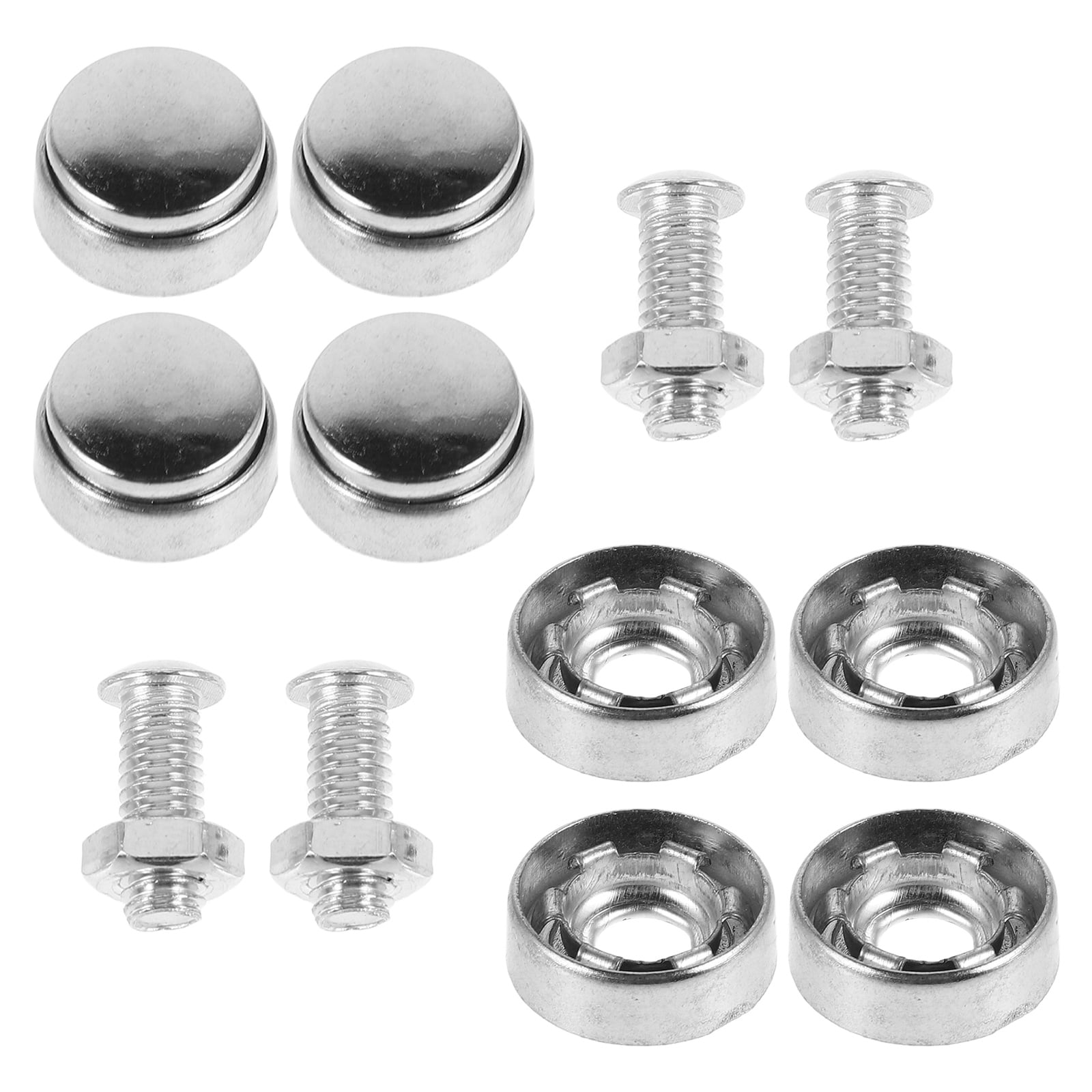Masteelf 1 Set Car Motorcycle License Plate Screws Kit Decorative Caps for Plate Mounting License Plate Screws with Caps License Plate Screw Kit