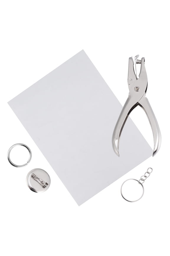 1 Set DIY Heat Shrinkable Piece Material Heat Shrink Sheet Useful Heat-shrinkable Film Tools Kit with Hole Punch Keychains
