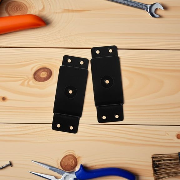 Masteelf 1 Set Heavy Duty Door Barricade Brackets For Home And U Shaped Bar Holder For Door Brace And