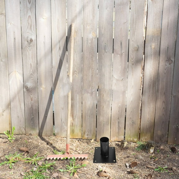 Masteelf 1 Set Heavy Duty Metal Post Bracket Fence Post Support Wood Post Base Anchor Ground Spike For Secure Installation Post Base Bracket Deck Base For Wooden Mailbox