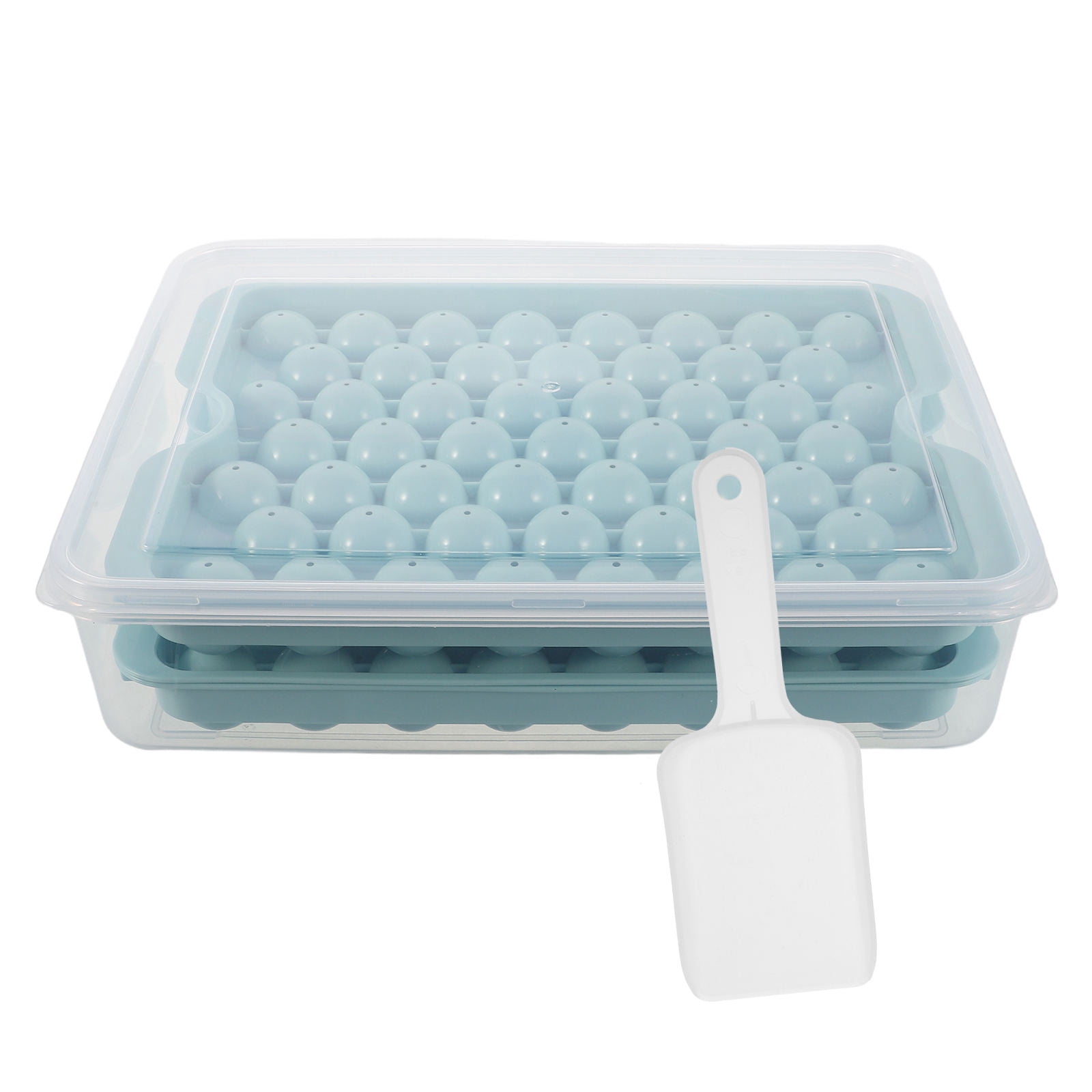 Masteelf 1 Set Ice Sphere Maker Press To Release Ice Tray With Lid Ice Ball Molds Reusable Ice Moulds Press To Release Ice Tray With Scoop