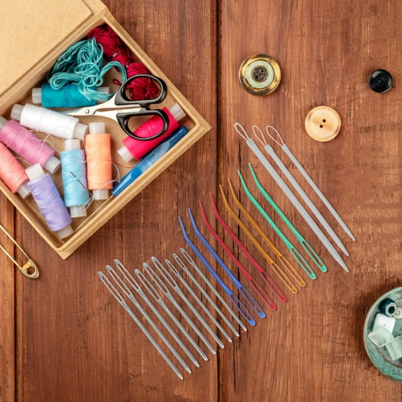 Masteelf Bent Tapestry Needle Set with Storage Bottle for Sewing, Crochet, Knitting, Weaving, and Tapestry Crafts