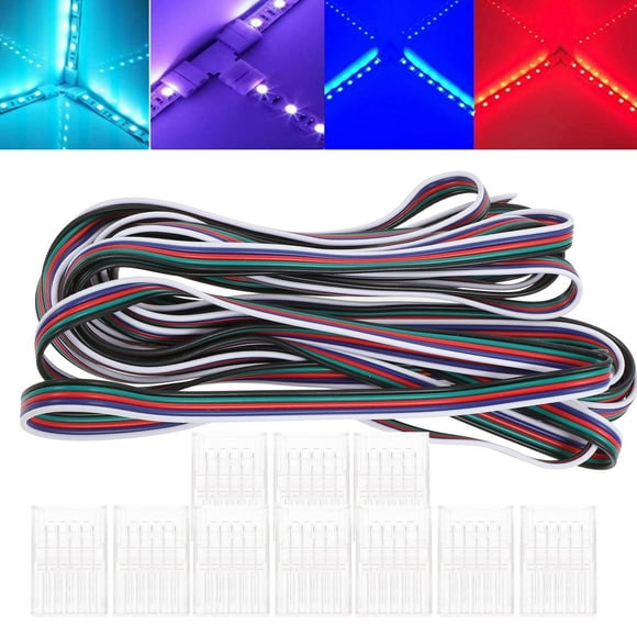 Masteelf 1 Set Led Strip Connector 12mm Rgb Connector With Cable For Led Light Strip