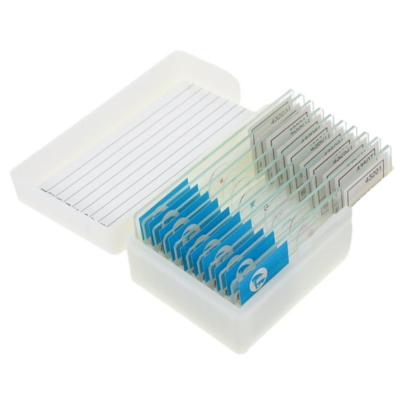 Masteelf 1 Set Microscope Slides with Prepared Specimens for Biology Education Prepared Microscope Slides Set Professional Laboratory Specimen Slides for Student and Homeschool Science