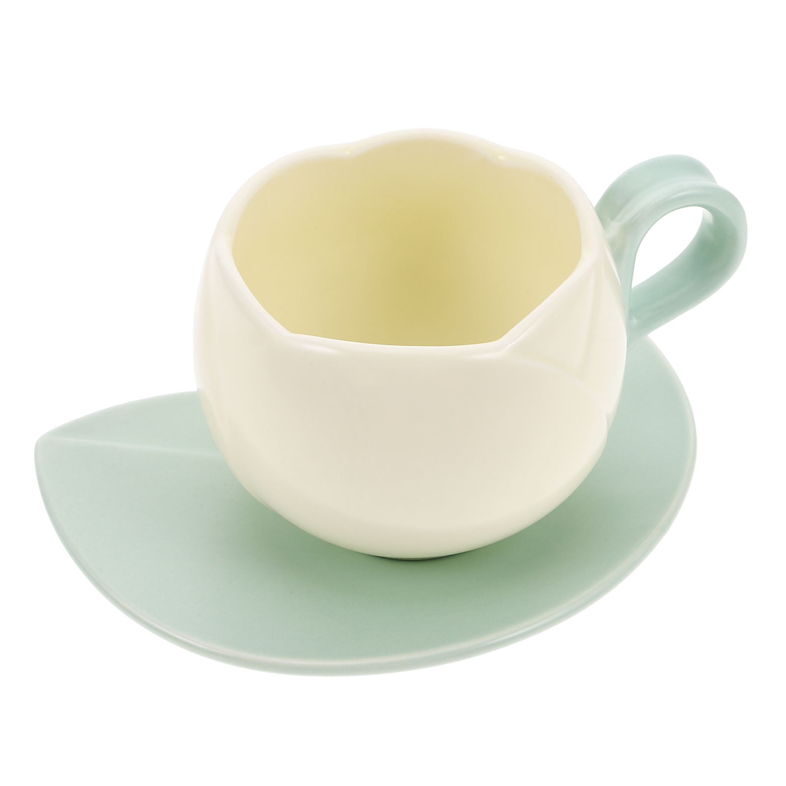 Masteelf 1 Set Of Tulip Mug Flower Tea Cup Aesthetic Coffee Cup Creative Coffee Porcelain Espresso Cup Cute Mug And Saucer Flower Coffee Cup