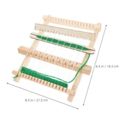 Masteelf 1 Set Portable DIY Knitting Loom Handmade Weaving Machine with Wooden Frame Crafting Tool for Yarn Weaving Hand-Knitting Weaving Machine