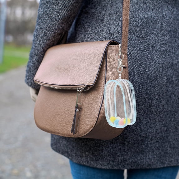 Masteelf 1 Set Portable Zipper Closure Display Bag Clear Doll Collectibles Organizer Hanging Doll Box Dust Guard Box for Mini Figures Dolls