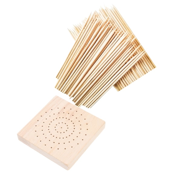 Masteelf 1 Set Pottery Doll Airing Base Handicrafts Doll Inserted Base Wooden Holder