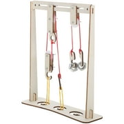 Masteelf Pulley System Kit for Physics Teaching with Pulley Blocks and Bracket, Science Experimental Tool for Student Learning