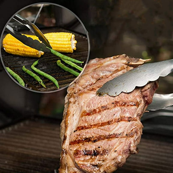 Masteelf 1 Set Stainless Steel BBQ Tools Barbecue Utensils Set BBQ Shovel Fork Clip