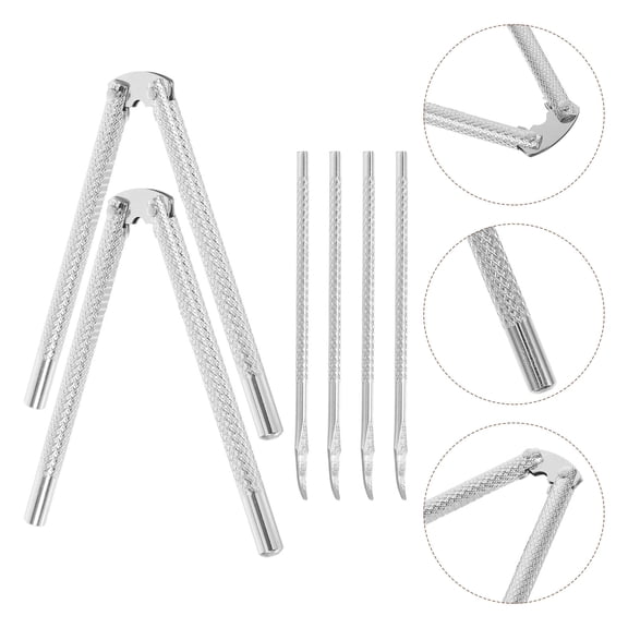 Masteelf 1 Set Stainless Steel Crab Eating Tools Nut Crackers Lobster Crackers Oyster Shucking Tool Heavy Duty For Home Commercial Use