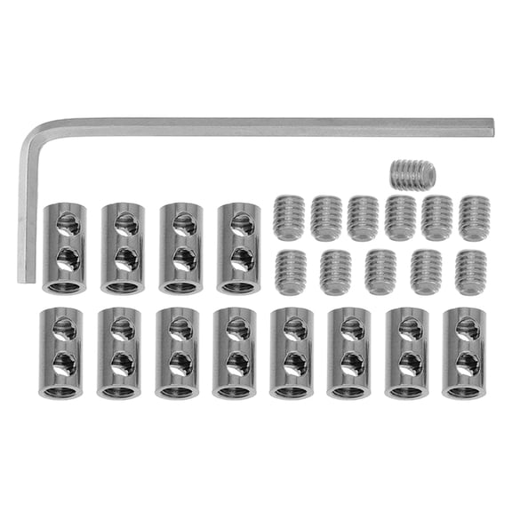 Masteelf 1 Set Steel Wire Rope Clamps Cable Clips Locking Pin Keepers Fasteners Clips Fittings For Wire Ropes Building Sailing Transport