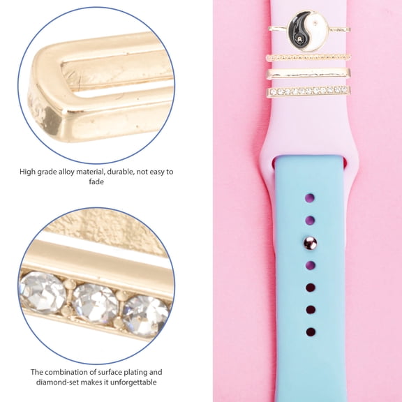 Masteelf 1 Set Watchband Watch Strap Charms Shiny Watch Charms Watch Band Decoration