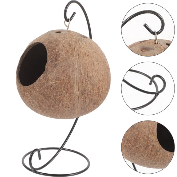 Masteelf 1 Set of Bird Nest Breeding Nest Parrot Birdcage Coconuts Shell Bird House Warm Keeping Bird Nest