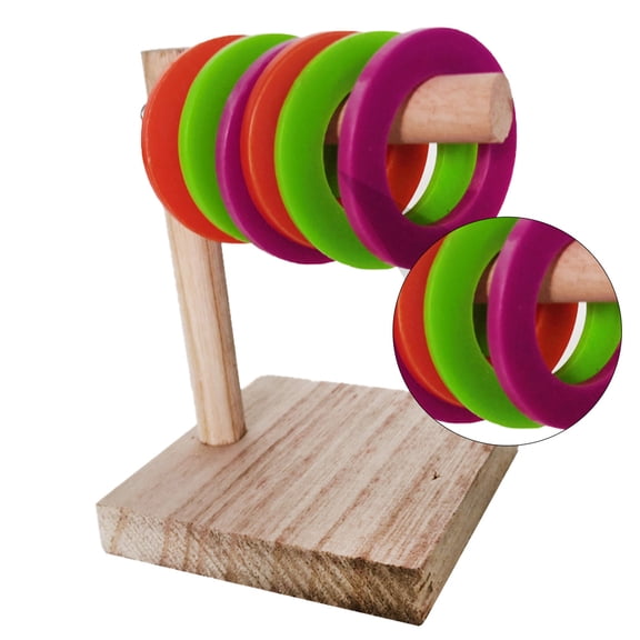 Masteelf 1 Set of Educational Interaction Toy Parrot Ring Shape Toy Intellectual Toy