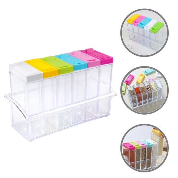 Masteelf 1 Set of Kitchen Spice Jars Transparent Spice Storage Containers Spice Shaker Box