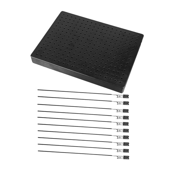 KALLORY Professional Model Painting Tools Set, Black Plastic and Metal Rectangular Hobbyist Kit for Precision Crafting