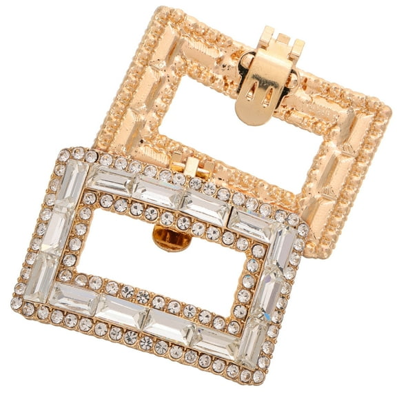 Masteelf 1 Shoe Clips Glass Shoe Buckles Shoe Jewelry Metal Shoe Brooch High Heels Decorations For Wedding Flats Sandals Pumps