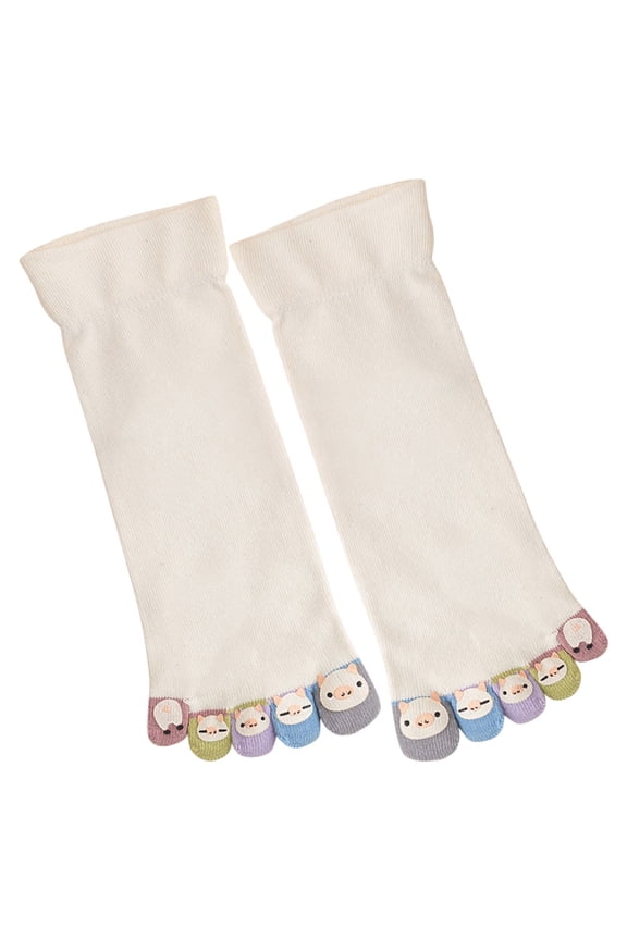 Cotton Toe Socks White 1 Pair 10.2X3.3X0.2in
