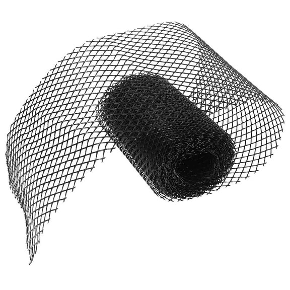 OFFIGAM Black Plastic Gutter Guard Mesh Roll, Gutter for Leaves and Debris, 1 Roll