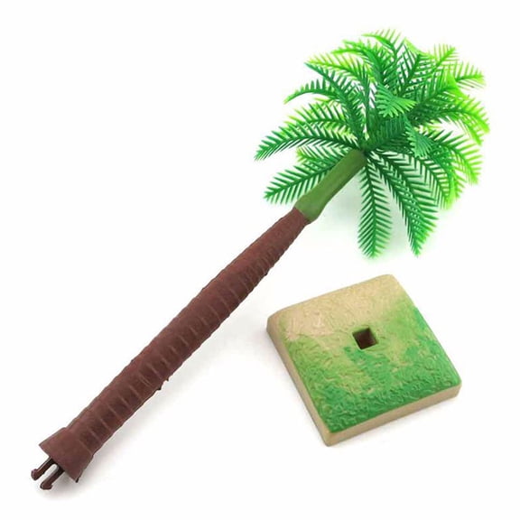 IDEANATEGRATE DIY Toy Coconut Tree Model Assorted Color 10Pcs 7.1x2.8x2.8in