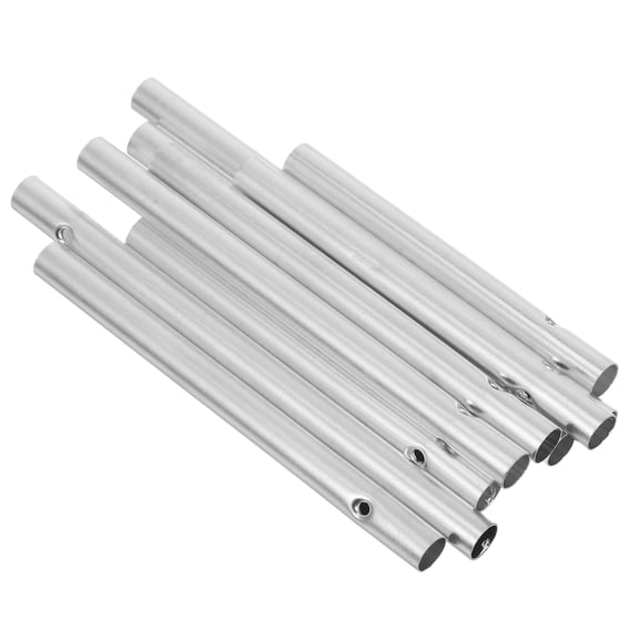 Masteelf 10 Pcs Aluminum Tube Wind Chimes Windsocks Gazebo Kits Silver