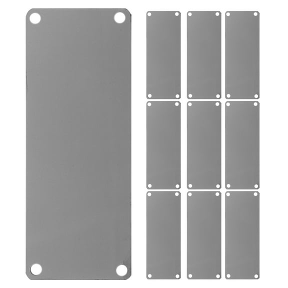 Masteelf 10 Pcs BLANK SIGNS FOR OUTDOORS ENGRAVING BLANKS TAGS Metal
