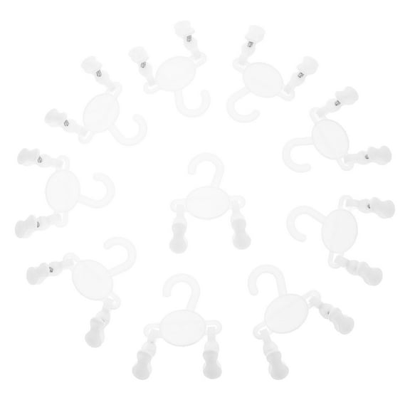 Masteelf 10 Pcs Baby Hangers Plastic Pants Hangers With Clips Kids Hangers Non-Slip ChildrenS Clothes Hangers Shoe Clip Hangers For Closet Organizer