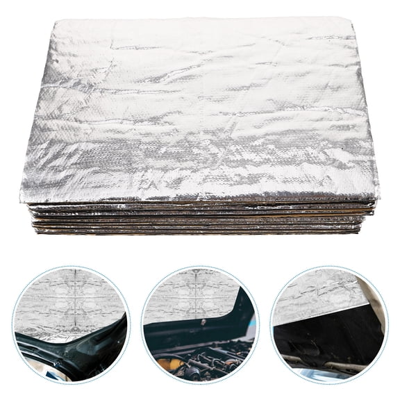 Masteelf 10 Pcs Car Sound Insulation Cotton Compartment Isolation Cars Silver