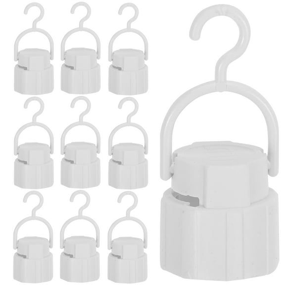 Masteelf 10 Pcs Ceiling Light Socket Bulb Camping Lights Rechargeable Bulbs Holder White