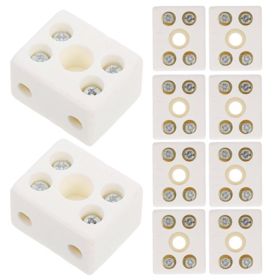 Masteelf  10 Pcs Chandelier Rope Kit Chinese Prompt Rack Ceramic Terminal Blocks