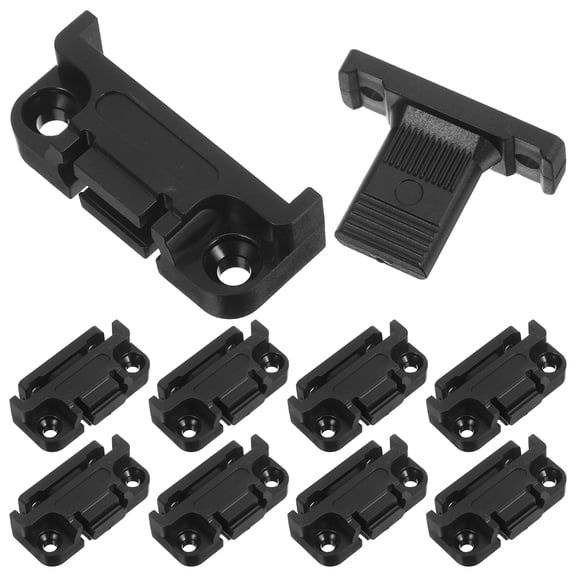 HONITANO 10Pcs Black Plastic Shelf Corner Bracket Rust Resistant Durable Connector for Furniture Use
