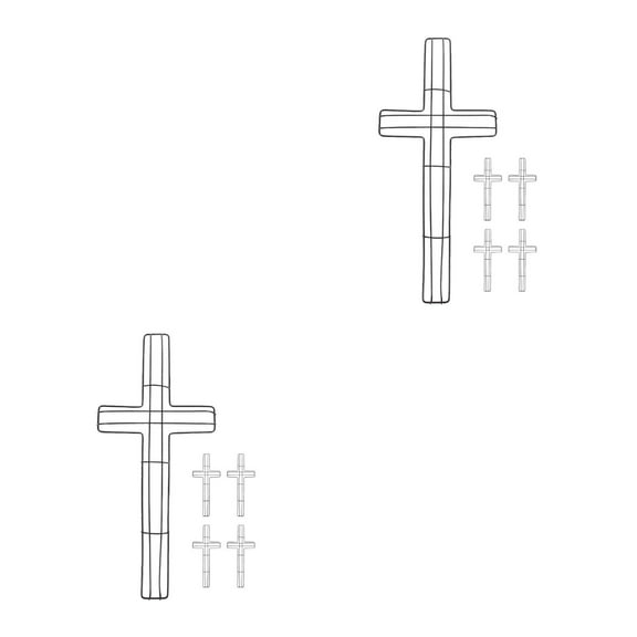 Masteelf 10 Pcs   Cross Wreath Frames for Home Decor Sturdy Metal Wire Wreath Form for Festive Wall Hanging and Creative Crafting  Diy Wreath Material