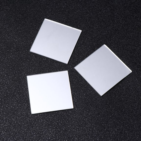 Masteelf 10 Pcs DIY Creative Pendant Accessory Square Glass Sticker DIY Jewelry Making Patch for Home Craft (40x40mm)