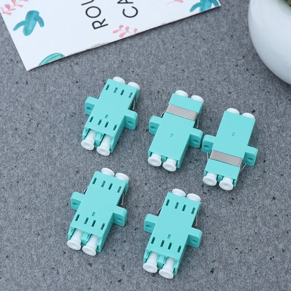 Masteelf 10 Pcs Fiber Connector Fiber Optic Flange Adapter LC to LC Coupler 3X1.5cm
