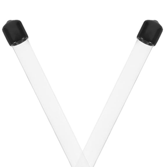 Masteelf Clear Rigid Plastic Tube for DIY with Black Caps Made of Acrylic PC for Storage and Craft Projects 10pcs