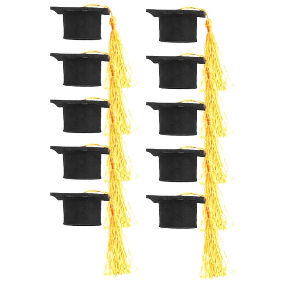 Masteelf 10 Pcs Graduation Party Bottle Topper Mini Hat Cover DIY Cap Man Blue