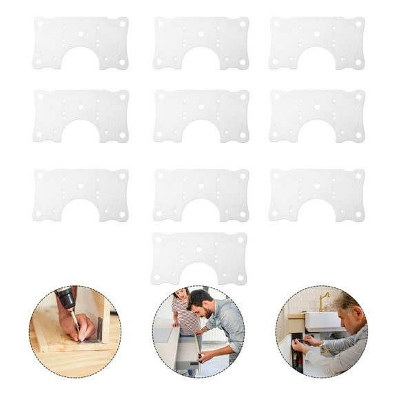 Masteelf  10 Pcs Hinge Repair Plate Hinges Furniture Installation Kit Door