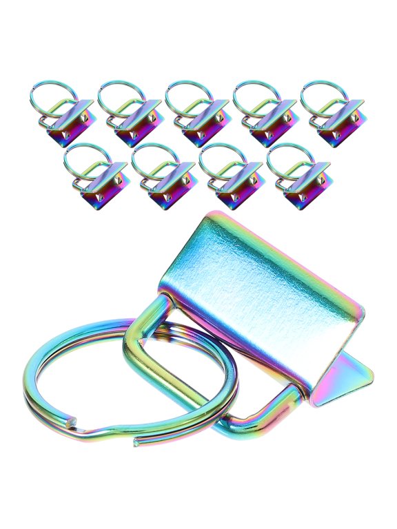 Keychain Fob Hardware Multi Metal for DIY Bag Accessories Easy to Use 10Pcs