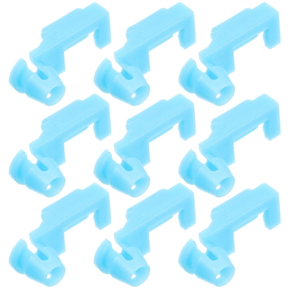 Masteelf 10 Pcs Lock Rod Clip Door Lock Lever Fixer 1.90X1.50X1.00CM Sky-blue