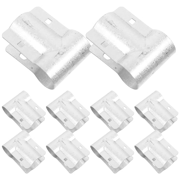 Masteelf 10-Pack Heavy Duty Metal Clips for Greenhouse Grid Clamps and Rail Support, and Secure