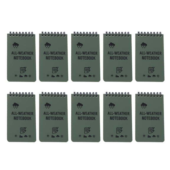 Masteelf 10 Pcs Mini Controller Portable Pocket Notebook Work Man 12.70X7.60X1.00CM Green