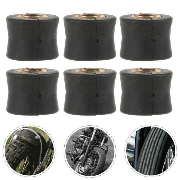 Masteelf  10 Pcs Motorcycle Shock Absorber Ring Suspension Vibration Black