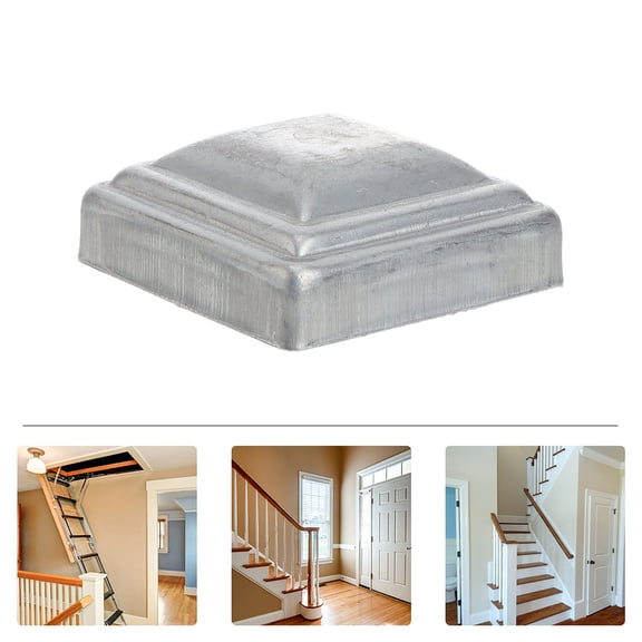 Masteelf 10 Pcs Outdoor Caps Baluster Cap Fence Child 5.00X5.00X2.00CM Silver