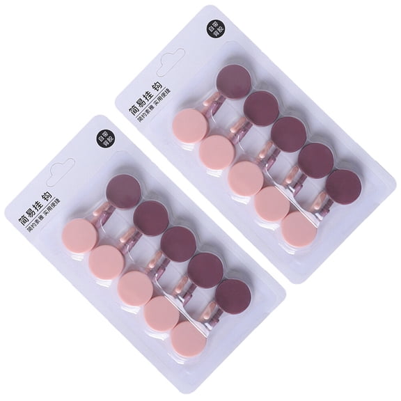 Masteelf 10 Pcs Peel and Stick Backsplash for Kitchen Decorative Hooks Pink