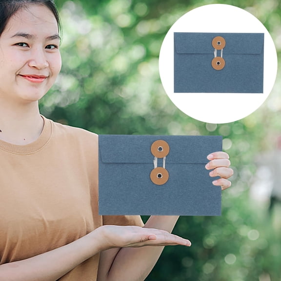 Masteelf 10 Pcs Pockets Mailer Retro Buckle Envelope Paper Bag Vintage