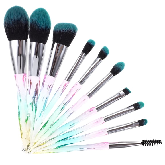 Masteelf 10 Pcs Professional Cosmetics Brush Machine Blending for Makeup Foundation Blue
