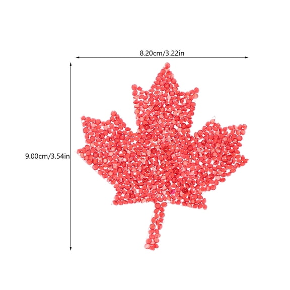 IDEANATEGRATE Durable Red Iron On Maple Leaf Patches for Clothing Decoration and Repair 10 Pcs Plastic